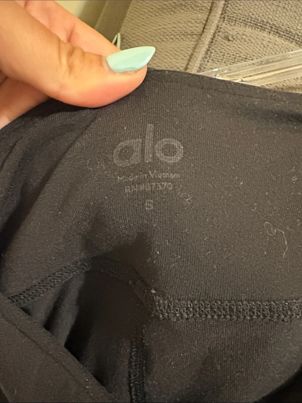 ALO Yoga Black High-Rise Leggings with Textured Panels